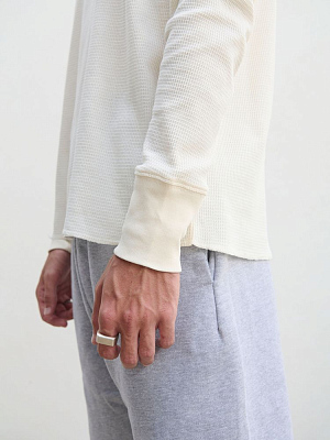 Футболка с длинным рукавом Thermal T, бежевая (неокрашенная)