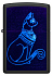 Зажигалка ZIPPO Spiritual Cat с покрытием Black Light, латунь/сталь, черная, матовая 38x13x57 мм - Фото 7