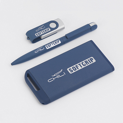 Флеш-карта "Vostok SOFTGRIP" 16 Гб, покрытие softgrip, темно-синий