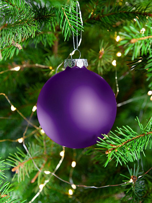Елочный шар Finery Matt, 8 см, матовый фиолетовый