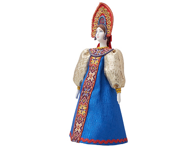 Подарочный набор: кукла фарфоровая, чай Малина с мятой