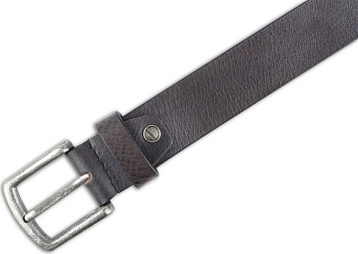 Ремень KLONDIKE Creek, односторонний, натуральная воловья кожа, цвет серый, 120 х 4 см