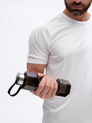 Бутылка для воды Hantelis, черная