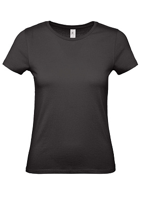 Футболка женская E150, серый меланж (Чёрный)