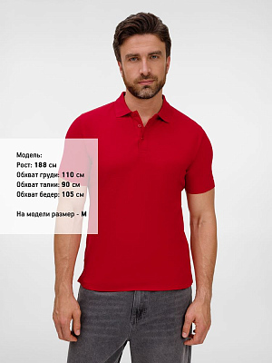 Рубашка поло унисекс Tervise, красная