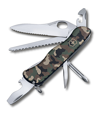 Нож перочинный VICTORINOX Trailmaster One Hand 111 мм 12 функций с фиксатором лезвия чёрный