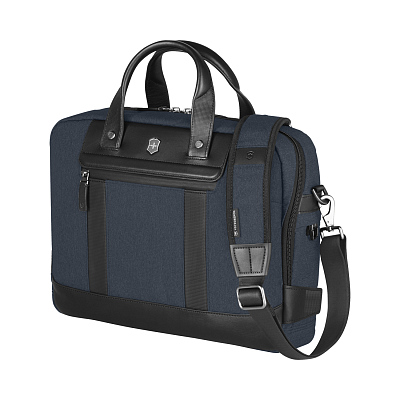 Портфель VICTORINOX Architecture Urban2 Briefcase 15'', синий, полиэстер/кожа, 42x13x31 см, 16 л