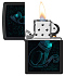 Зажигалка ZIPPO Spiritual Cat с покрытием Black Light, латунь/сталь, черная, матовая 38x13x57 мм - Фото 3