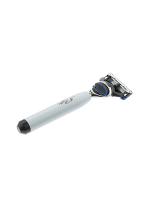 Станок для бритья IL Ceppo, FUSION, алюминий, никелированная латунь, серебристо-черный матовый цвет