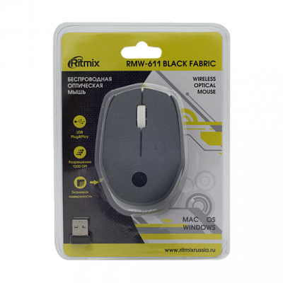Мышь беспроводная RITMIX RMW-611, черный