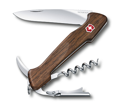 Нож перочинный VICTORINOX Wine Master, 130 мм, 6 функций, с фиксатором, рукоять из орехового дерева