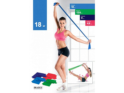 Фитнес-резинка Superelastic, нагрузка до 18 кг