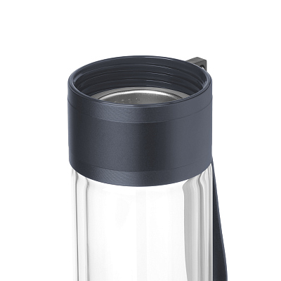 Бутылка стеклянная с двойными стенками Terso, синяя