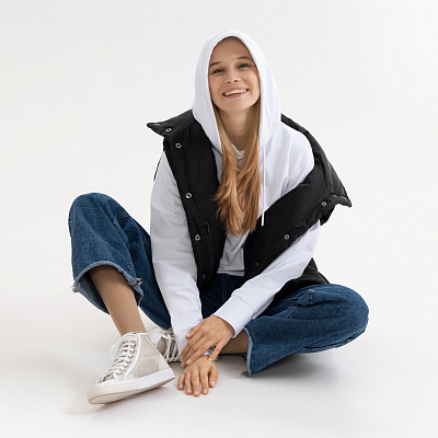 Худи с капюшоном, унисекс ALEX белый, размер XXL