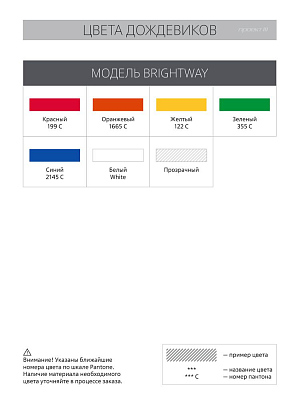Дождевик-плащ BrightWay с печатью в один цвет на заказ