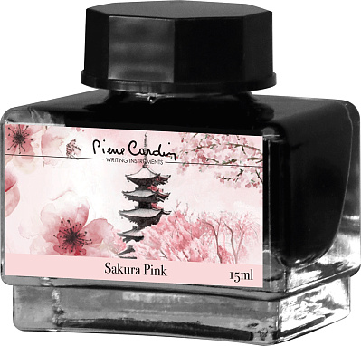 Флакон чернил Pierre Cardin 15мл серия CITY FANTASY цвет Sakura Pink (Розовая Сакура)