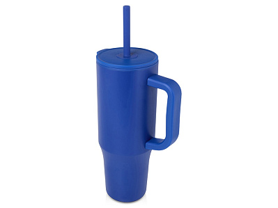 Герметичная термокружка Brady с силиконовой трубочкой, переработанная сталь, 900 мл (Ярко-синий)