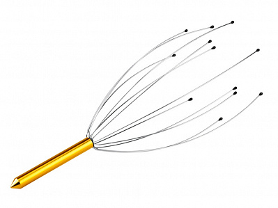 Массажер для головы Имола (Золотистый/серебристый)
