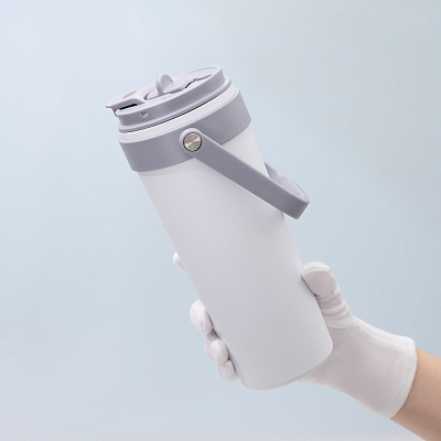 Термокружка вакуумная Solo, белая