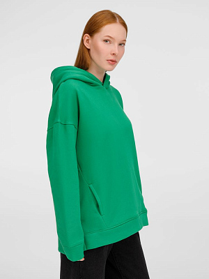 Худи оверсайз унисекс Tolla, зеленое