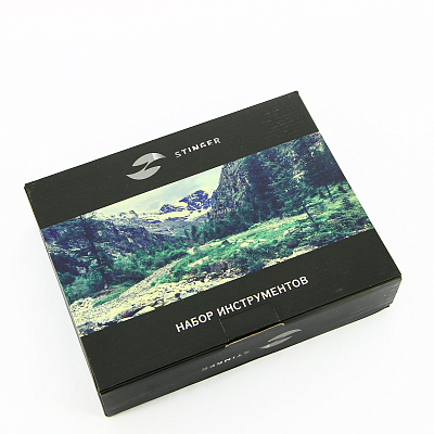 Набор инструментов Stinger, 18 инструментов, в пластиковом кейсе, 215x130x30 мм, белый