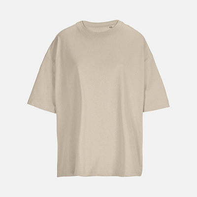 Футболка оверсайз женская Boxy Women, бежевая (льняная)