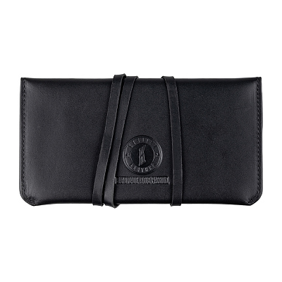 Кисет для табака KLONDIKE DIGGER «George», натуральная кожа в черном цвете, 16 х 8,5 х 1 см