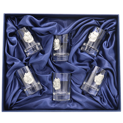 Новогодний набор стопок для водки &amp;quot;Друг человека&amp;quot; 6176 (Прозрачный)