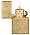 Зажигалка ZIPPO Classic с покрытием Tumbled Brass, латунь/сталь, золотистая, матовая, 38x13x57 мм - Фото 3