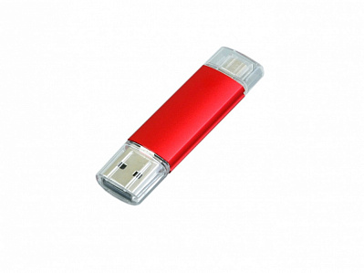 USB 2.0/micro USB- флешка на 32 Гб (Красный)