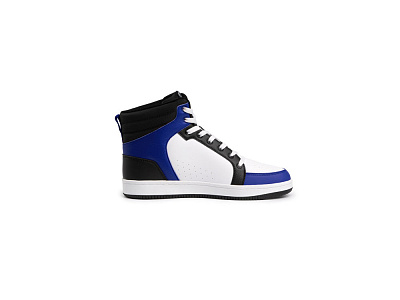 Кеды Space, унисекс (Черный/белый/королевский синий)