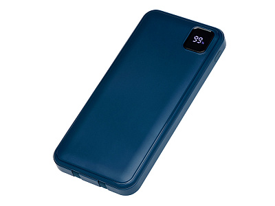 Внешний аккумулятор со встроенными кабелями Фрэйм, 10000мач (Тёмно-синий)