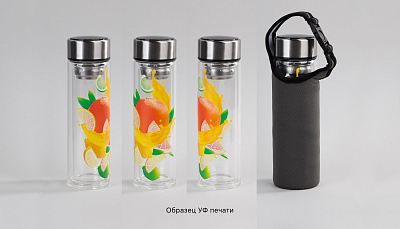 Заварочный термос "Остин" 320 мл в чехле, серый