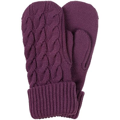 Варежки Heat Trick, бежевый меланж (Баклажановый)