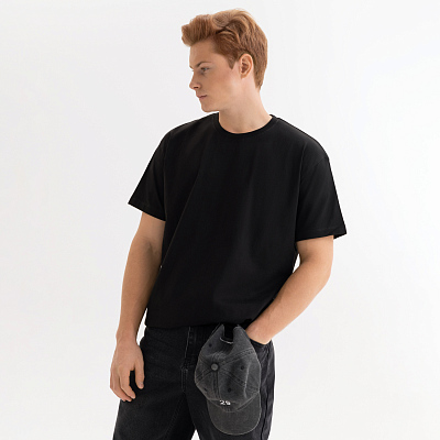 Футболка унисекс KRIS, 150 гр., черная, размер XXXL (Чёрный)