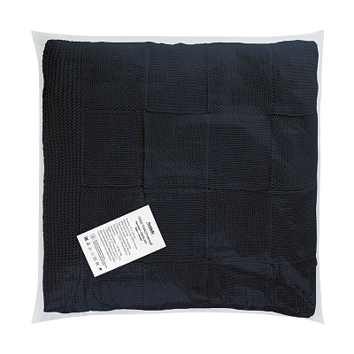 Плед Селла (Cella) вязаный, синий (без подарочной коробки)