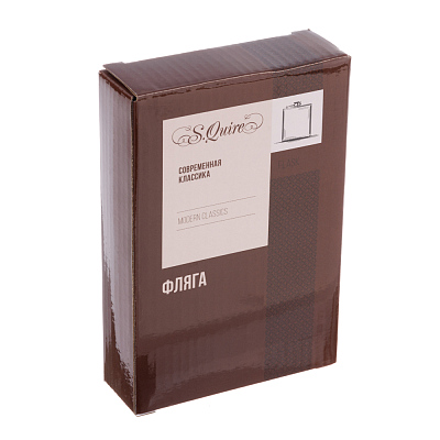 Фляга S.Quire 0,24 л, сталь, золотистая