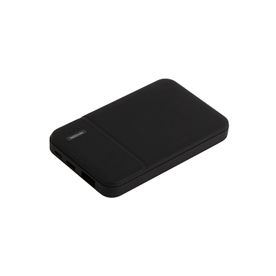 Внешний аккумулятор с подсветкой Скайлайн (Skyline), 5000 mAh, черный (Чёрный)