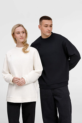 Свитшот унисекс Sinkopa, молочно-белый