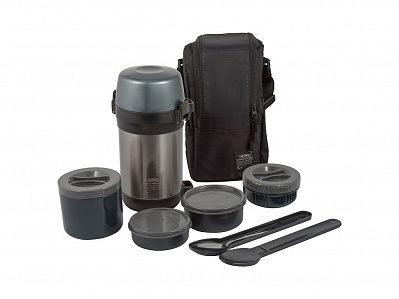 Термос контейнерами и ложкой Thermos JLS-1601 (Серый)