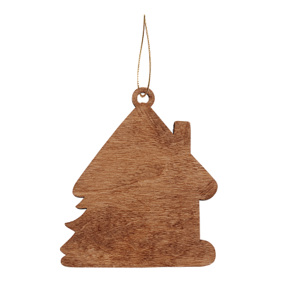 Ёлочная игрушка Домик (синий)