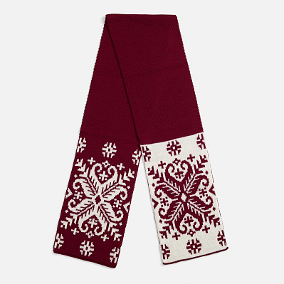 Шарф Wintertude M  с белым (Красный)
