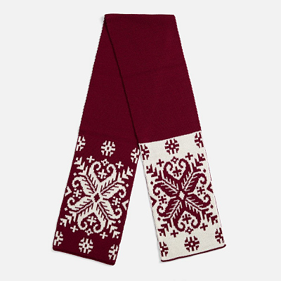Шарф Wintertude M  с белым (Красный)