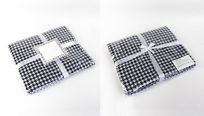 Плед "Ritz" , 140 х 200 см, темно-синий с белым