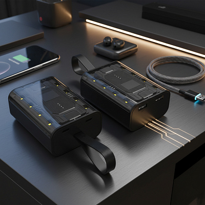 Внешний аккумулятор Courage, 5000 Mah, черный