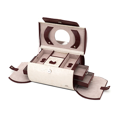 Шкатулка для украшений Jardin D'Ete, цвет бежево-золотой, 25 х 19 х 17,2 см (Бежевый)