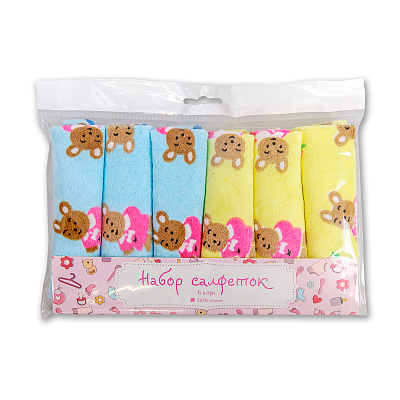 Набор салфеток махровых велюр "G-brand" мини-В