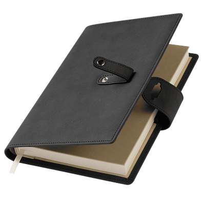 Ежедневник-портфолио Пассаж (Passage NEO) недатированный в подарочной коробке, черный (Черный, бежевый)