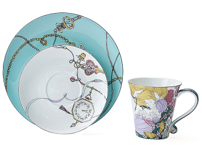 Набор чашка и блюдце TEA SET ALICE