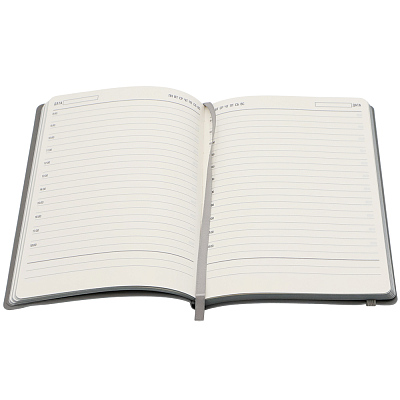 Ежедневник A5 недатированный Dante в мягком переплёте софт-тач, серый